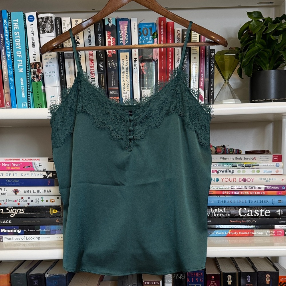Abercrombie & Fitch Lace Trim Teal Camisole